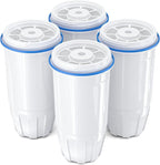 Upgraded Water Filter Replacement Fit for Zero Pitcher and Dispenser ZR-001 ZR-004 ZP-006 ZR-017, Five-Stage Filter System, Effectively Reducing Lead, Chromium, and Contaminants, 4 Packs, By BOGDA