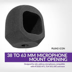 Soundbox Vocal Recording Isolation Booth | Portable Microphone Shield, Pop Filter for Studio-Quality Sound for Singing, Podcasting, Acoustic High-Density Foam Ball, Mic Soundproof Box (Metal)