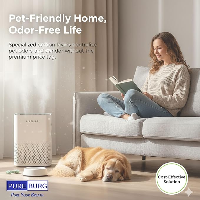 PUREBURG Replacement Filter Set Compatible with Sharp KC-860U PlasmaCluster Air Purifier, H13 HEPA + Activated Carbon + Humidifier Filter