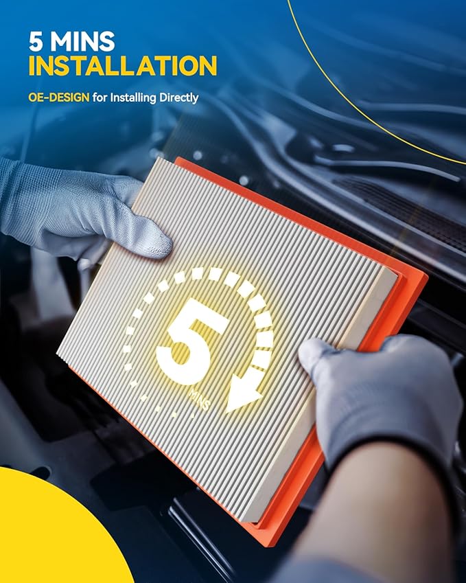 PHILTOP Engine Air Filter, CA12967 Compatible with Nissan Rogue 2021-2026, Mitsubishi Outlander 2022-2025, Flexible Panel