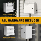 Steel Electrical Box, 16"x16"x8" Steel Enclosure, IP67 Waterproof & Rust-Resistant, Outdoor/Indoor Electrical Junction Box with Mounting Plate for Wall/Pole Mount