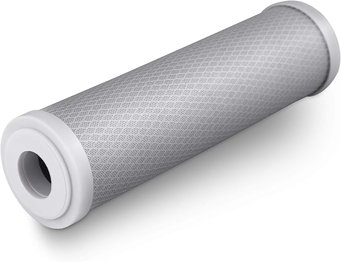 2 Standard Coconut Shell Block Carbon & 2 Four Layers of Filtration Polypropylene Sediment 5 Micron 2.5"x 10" Water Filter Cartridges Universal replacement for Reverse Osmosis & Standard 10” Housing