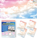 4 Pcs Fluorescent Light Covers - Classroom, Office 4 x 2 Feet Flame Retardant Magnetic Covers for Ceiling Lights Filters (Rainbow)