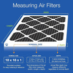 Nordic Pure 18x18x1 (Actual Size: 17 3/4 x 17 3/4 x 3/4) Pure Carbon Pleated Odor Reduction Furnace Air Filters 2 Pack