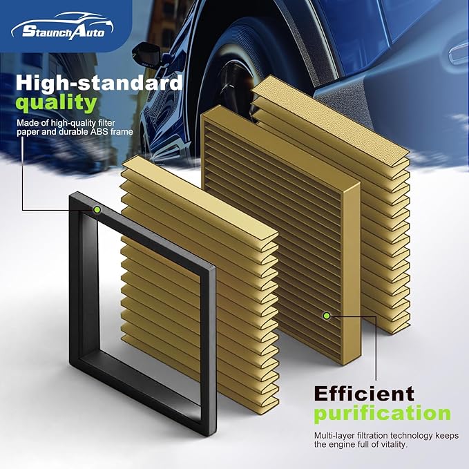 Engine & Cabin Air Filter Set for Subaru Forester 2.5L 2026 2025 2024 2023 2022 2021 2020 2019 Air filter for Car Replacement 72880-FL000 16546AA16A Automotive Accessories-2 Pack