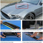 2Pcs Car Hood Vent Trim Louver Air Flow Intake Universal Compatible For Ford Compatible For Honda SUV Offroads(Carbon look)