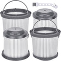 4 Pack PVF110 Replacement Filter for Black and Decker Handheld Pivot Vacuums PHV1810 PHV1410 PHV1210 BDH2000PL BDH2020FLFH BDH2020 FLBDH1620FLFH, Compare to Part # 90552433