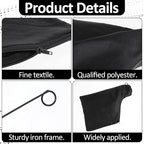 4PCS Dust Collector Bags, Black Polyester Filter Bag with Steel Ring Opening for Table Saw, 225 Miter Saw Dust Collection Accessories