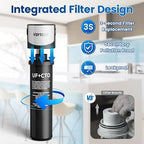 Vortopt Replacement Filter for Q5-UF & Q6-UF Under Sink Water Filter - 19K Gallons NSF/ANSI 42 Certified Water Filter System, 0.01μm Filtration Reduces Baçtёria, Lead, Chlorine, Bad Taste & Odor