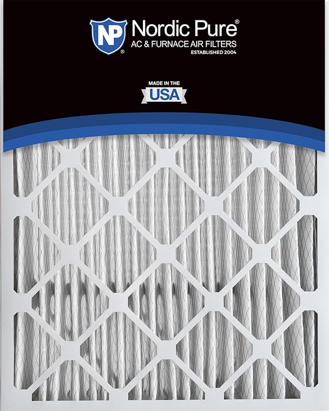 Nordic Pure 20x25x5 (Actual Size: 19 7/8 x 24 7/8 x 4 3/8) Honeywell/Lennox Replacement MERV 10 Air Filters 2 Pack