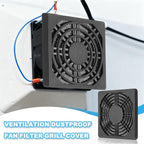 PATIKIL 110mm Fan Filter Grill, 6 Pcs Plastic Ventilation Dustproof Grill Cover Cooling Ventilator with Screws for Industry Workshop Computer Case Refrigerators Air Conditioning, Black