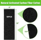 4"x12" Activated Carbon Air Vent Filters for Home, 20 Pack Floor Vents Filters, Floor Registers Filters,Charcoal Vent Filter