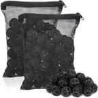 Segarty Aquarium Bio Balls, 1 inch Koi Pond Filter Media Bio Ball with Sponge for Aquarium Filter Canister Filter Biological Filtration for Freshwater Marine Fish Tank Sump (100 PCS with Mesh Bag)