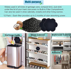 12-Pack Universal Trash Can Odor Absorbing Filters, Activated Charcoal Deodorizer for Trash Cans, Compost Buckets, Countertop and Recycle Bins (Flower)