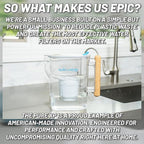 Epic Water Filters Pure REPLACEMENT Compatible with Epic Pure Water Pitcher/Removes Fluoride, Lead, Forever Chemicals, Heavy Metals, Industrial Pollutants/Filters 100 Gallons (1, Pure XP)
