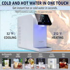 Ultra Instant Hot & Cold Water Dispenser - Bottleless Water Dispenser Countertop, Full Installation Kit, Quiet Multi-Stage Filtration + UV Sterilization - White