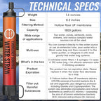 Straw Water Filter 5 Pack – Outdoor Camping & Hiking Survival Gear Kit for Family Use, Ultra-Light Personal Filter Straws for Backpacking, Travel, Bug-Out Bags and Emergency Preparedness