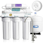 APEC WATER | Reverse Osmosis Water Filter, Alkaline 6-Stage RO System, pH+ Remineralization for Natural Spring Taste, Under Sink Filter WQA Certified Removes 1K+ Impurities, 75 GPD - Smart ROES-PH75LD