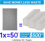 UBeesize 24x30x1 Reusable Electrostatic Air Filter HVAC AC Furnace Filter,MERV 8,Washable, Lasts a Lifetime,Permanent Air Filter,Breathe Fresher,Home And Office(Actual Size:23.78x29.84x0.8 Inch)