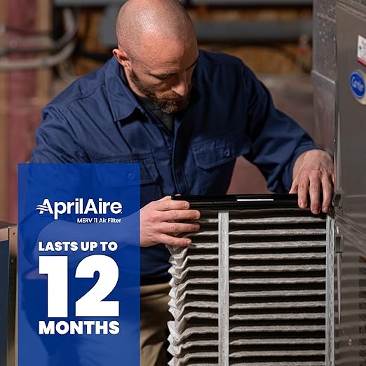 AprilAire 410 Replacement Filter for AprilAire Whole House Air Purifiers - MERV 11, Clean Air & Dust, 16x25x4 Air Filter (Pack of 2)