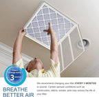 LEKEN 20x25x1 AC Furnace HVAC Filter Reusable Electrostatic Filters MERV 13 For Households With Pets,Contain 1 Reusable ABS frame+12 Air filter Medias,(Precise Size 19.68" x 24.68" x 0.75")