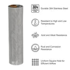 PATIKIL 40" L x 10" W Woven Wire Mesh, 40 Mesh 304 Stainless Steel Air Vent Filter Screen with Gloves for Window Security Vent Cover Filtration Animals Fence
