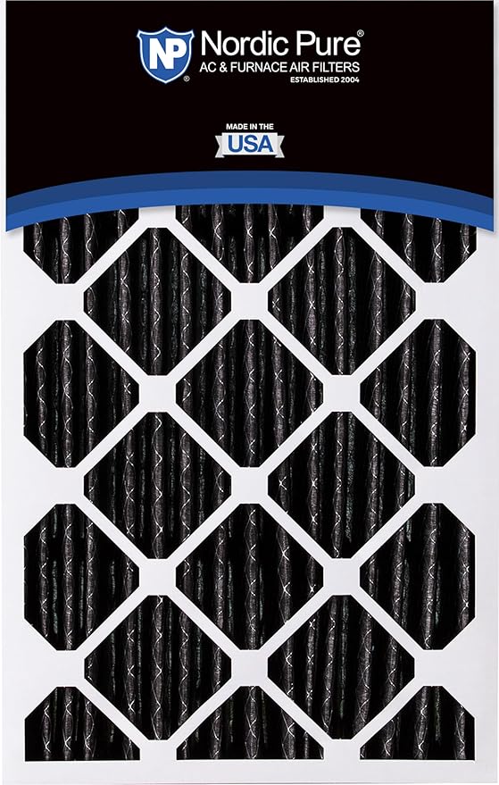 Nordic Pure 16x25x5 (Actual Size: 15 3/4 x 24 3/4 x 4 3/8) Honeywell Replacement Air Filters MERV 8 Plus Carbon 4 Pack