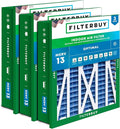 Filterbuy 24x24x5 Air Filter MERV 13 Optimal Smoke & Allergy Defense (3-Pack), Electrostatic Pleated HVAC AC Furnace Filters Replacement for Honeywell Return Grille (Actual Size: 22.38 x 22.38 x 4.38)