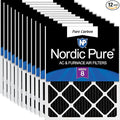 Nordic Pure 16x16x1 (Actual Size: 15 3/4 x 15 3/4 x 3/4) Pure Carbon Pleated Odor Reduction Furnace Air Filters 12 Pack