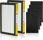 FLT4100 Replacement Filter E for Guardian AC4100, AC4100CA, AC4150BL, AC4150PCA, AC4150P Technologies Models, 2 x Hepa Filter + 4 x Activated Carbon Pre-Filter