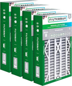 Filterbuy 16x28x6 Air Filter MERV 8 Essential Dust & Allergy Defense (4-Pack), Pleated HVAC AC Furnace Filters for AprilAire Space-Gard 401, 2400, & Lennox (Actual Size: 15.50 x 26.88 x 6.00)