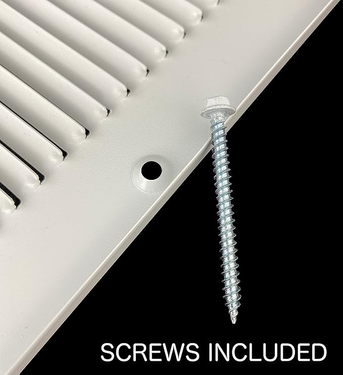 Fits 8x10 Duct Opening | Steel Return Air Grille by Handua | Vent Cover Grill for Sidewall and Ceiling | White | HVAC Cold Air Intake Grille | Outer Dimensions: 9.75"W X 11.75"