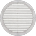 Vent Systems 8" Inch (Opening Dimensions) White Soffit Vent Cover - Plastic Round Air Vent Grille - Built-in Mesh Screen - HVAC Register Louver for Bathroom, Home, Kitchen