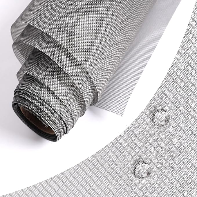 High Density Screen Pollen Proof Net Dust and Pollen Proof Screen Mesh Replacement Door and Window Mesh(37"x99")