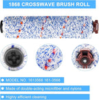 Replacement Parts for Bissell Crosswave Pet Pro 1785A 2306A 1785 Vacuum Cleaner, 2 Pack 1868 Brush Roll for Bissell crosswave and 2 Pack 1866 replacement filters Part 1608683, 1608684 LUXRILIX
