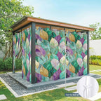 Leaves Outdoor Curtains for Patio Gorgeous Leaf Abstract Spring Waterproof Outside Curtains with Grommet Top Weatherproof Curtain for Cabana Pergola Gazebo, 1 Panel, 54" W x 84" L