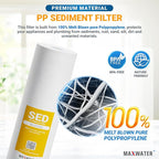 Max Water 5 Micron 20 x 4.5 Sediment Filter 20 inch Whole House BB Water Filteration System Replacement Compatible Cartridge DGD-5005-20, FP25B, AP810-6, FPMB5-20, P5-20, 155358-43, SDC-45-2005