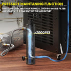 GX-PUMP Professional-Grade High Pressure PCP Air Compressor Filter with Pressure Maintaining Function- 5800PSI Oil/Water Separator, Magnetic or Screw Mounting,Dry Air Intake for Paintball