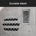 Repa Market 12" x 12" Inch (Inner Dimensions) Galvanized Steel Black Soffit Air Vent Cover - Louvered Square Gable Vent with Mesh Screen - Exhaust/Intake Ventilation Grill - Outdoor Metal Duct Grate