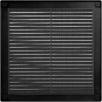 Vent Systems 8" x 8" - Pack of 5 - Black Plastic Soffit Vent Cover - Durable Flat Square Air Vent Grille with Mesh Screen - Weather Resistant Ventilation Grill - Wall & Ceiling, Indoor & Outdoor