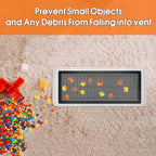Floor Register Vent Cover, 2"x10" Magnetic Air Vent Screen Mesh Covers for Home Floor/Wall/Ceiling Registers Air Vent Filters, Black (4 Packs)