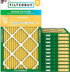 Filterbuy 8x30x1 Air Filter MERV 11 Superior Pet & Allergy Defense (12-Pack), Electrostatic Pleated HVAC AC Furnace Filters Replacement, Made in USA (Actual Size: 7.50 x 29.50 x 0.75)