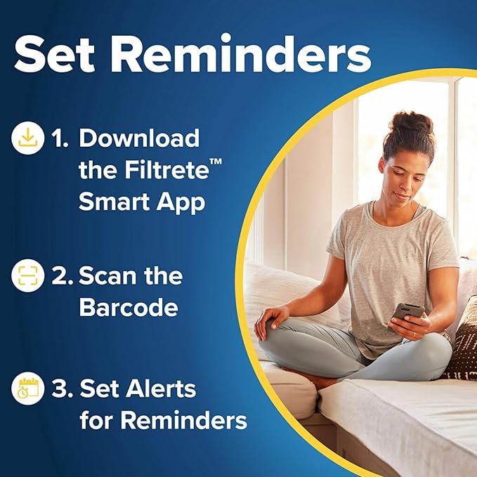 Filtrete 23.5x23.5x1 AC Furnace Air Filter, MPR 700, MERV 8, Tough on Pollen, Easy on Airflow, 3-Month Pleated 1-Inch Electrostatic Air Cleaning Filter, 4-Pack (Actual Size 23.19 x 23.19 x 0.81 in)