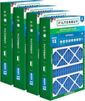 Filterbuy 17x26x4 Air Filter MERV 13 Optimal Smoke & Allergy Defense (4-Pack), Electrostatic Pleated HVAC AC Furnace Filters Replacement for Lennox (Actual Size: 16.56 x 25.94 x 4.13)
