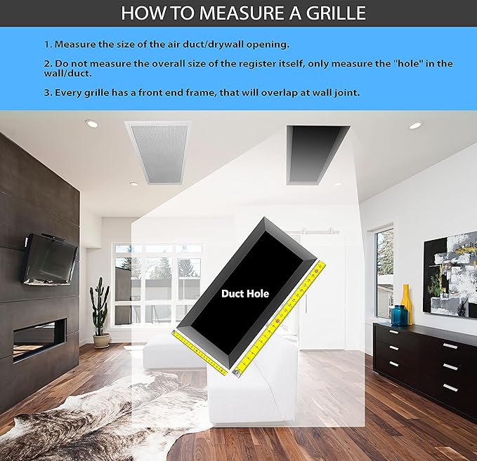 HVAC Premium 20 x 30 Duct Opening Steel Return Air Filter Grille, for 1-inch Filter, Removable Door, Flat Stamped HVAC Vent Cover Grille, Outer Dimensions 22.5 x 32.5