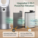 2 Pack 360° Combi 2 in 1 HEPA + Carbon Filter for Dyson TP04 HP04 TP07 TP06 HP06 TP4A TP7A PH02 PH01 PH03 PH04 PH3A HP09 TP09 HP07 HP10 TP10 HP4A HP7A DP04 Air Purifi-er, HEPA Carbon Filter #965432-01