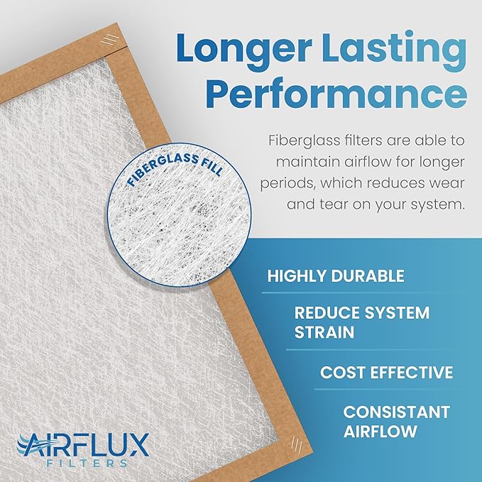 Fiberglass Air Filter -14x25x2Air Filter 12 Pack - Non Pleated 14"x25"x2", AC Filters for Home, Fiberglass, HVAC filters, Heater, Furnace Catcher for Dust - 1 YEAR SUPPLY