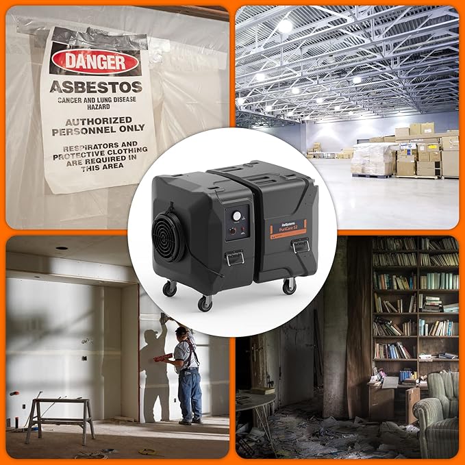 PURISYSTEMS Air Scrubber, Industrial Air Filtration System, 2000 CFM Heavy-Duty HEPA 2-in-1 Air Filtration Cleaner for Water and Fire Damage Restoration, Renovation, and Commercial and Industrial Use