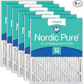 Nordic Pure 20x20x1 (Actual Size: 19 1/2 x 19 1/2 x 3/4) Pleated MERV 14 Air Filters 6 Pack