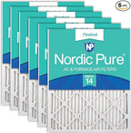 Nordic Pure 16x30x1 (Actual Size: 15 3/4 x 29 11/16 x 3/4) Pleated MERV 14 Air Filters 6 Pack